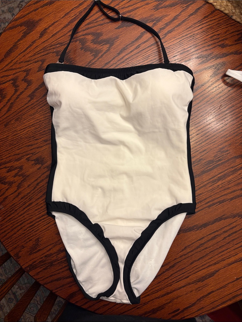Shape FX White and Black One-Piece Swimsuit